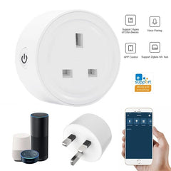 UK Plug Smart Socket Mini Switch Voice Control Plug Works with Alexa Google Home