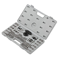 60pcs Metric and Imperial Thread Tap Die Set with Case Screw Wrench Kit Hand Tapping Tools