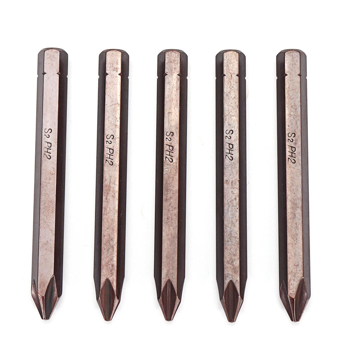 5Pcs 80mm Hex Shank PH2 Magnetic Screw Driver S2 Screwdriver Bit