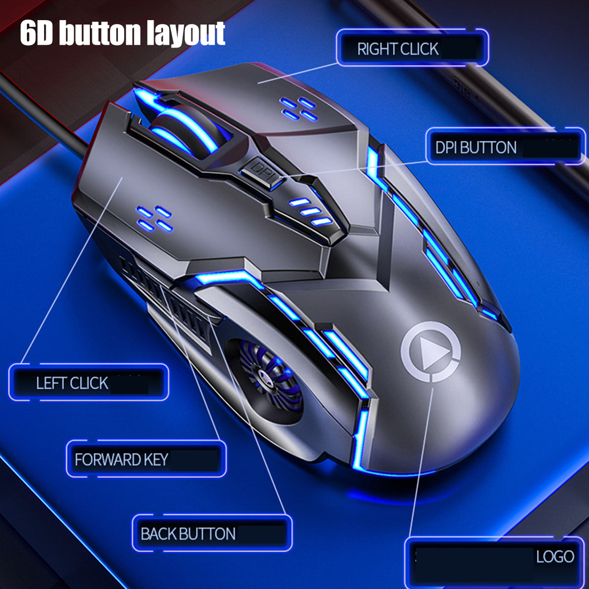 104 Keys USB Wired Gaming Keyboard and Mouse Set Waterproof Silent/Sound Changing Backlight Mouse for Computer Desktop Notebook