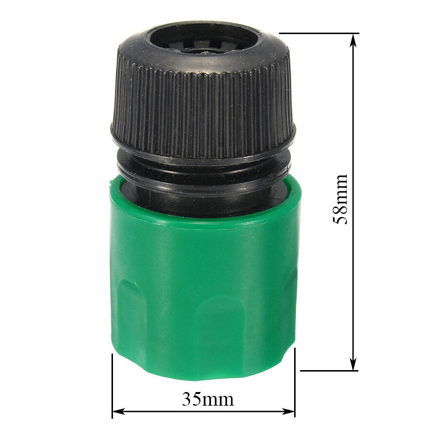 1/2 Inch Plastic Water Hose Pipe Quick Connector Garden Tap Washer Spayer Coupler Green