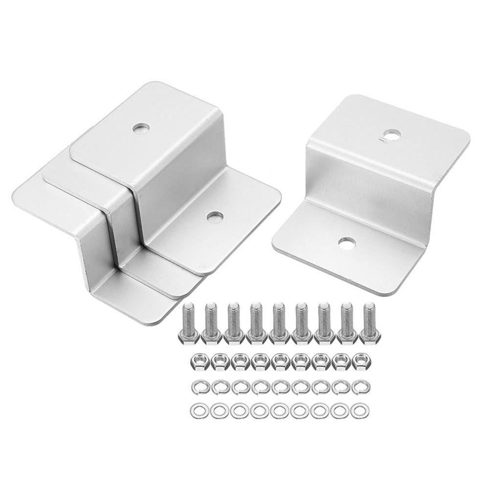 4pcs Solar Panel Mounting Z Brackets Aluminum Alloy Tools Kit for Motorhomes and Yachts