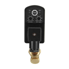 AC220V 1/2" Brass Electric Solenoid Automatic Timer Air Compressor Cold Dryer Drain Water Valve