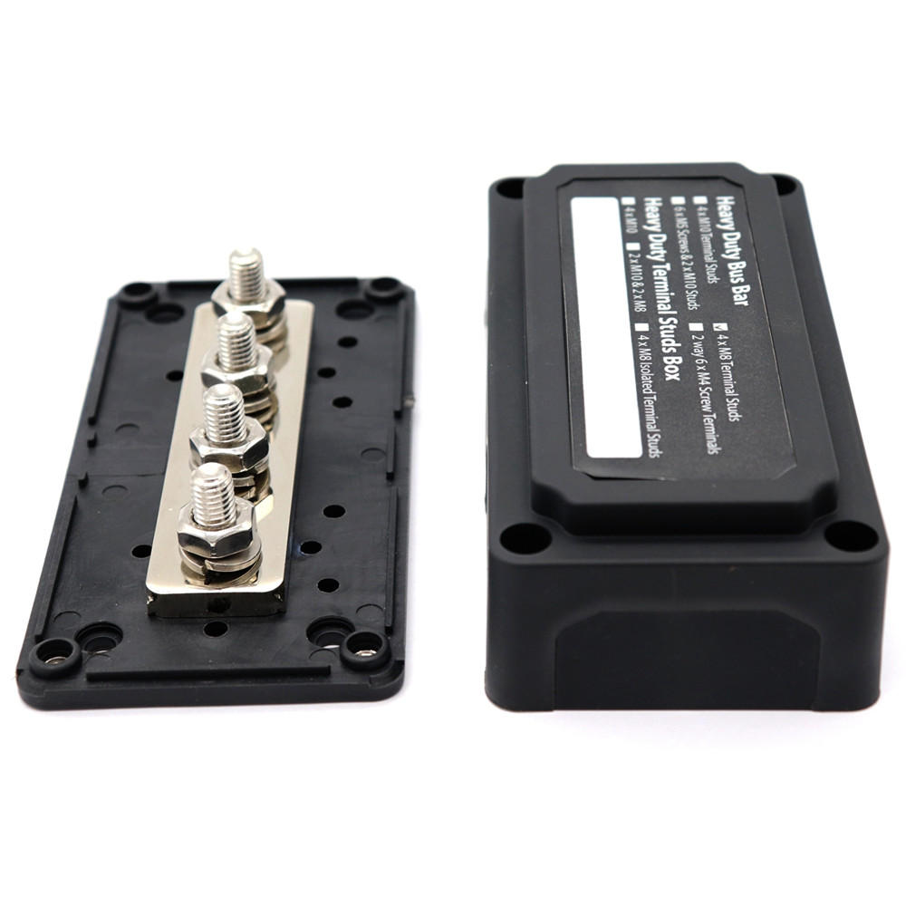 12/24V 300A Heavy Duty Terminal Block Boat Bus Bar Power Negative Distribution Box
