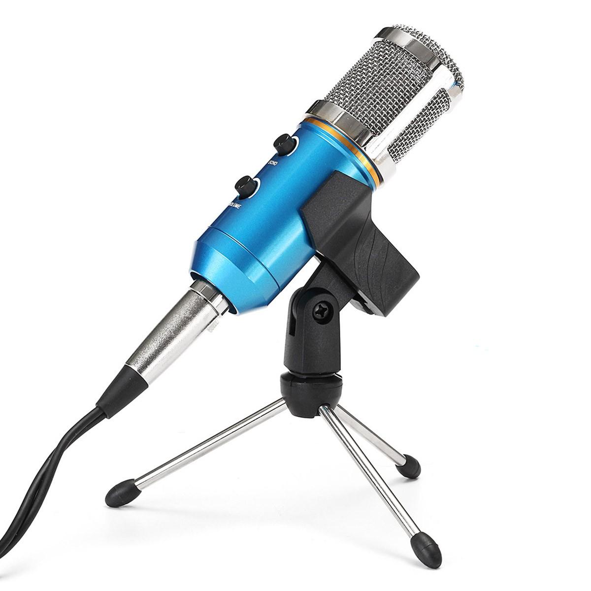 Audio USB Condenser Microphone Sound Recording Vocal Mic Stand Mount