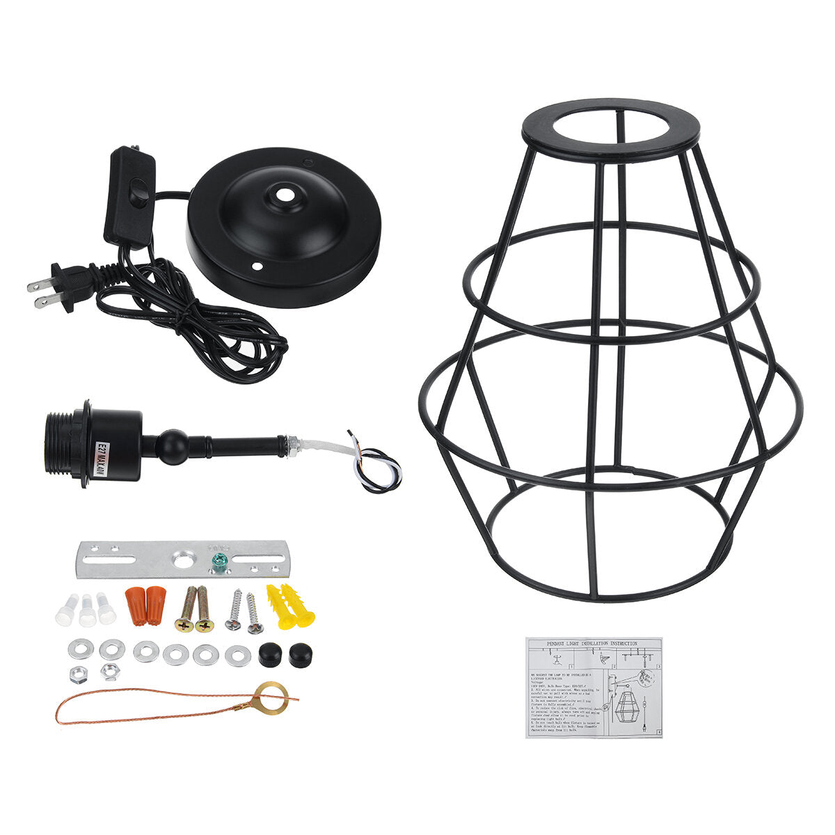 American Creative Vintage Wall Lamp 35W Industrial Style Retro Wrought Iron Light 220V