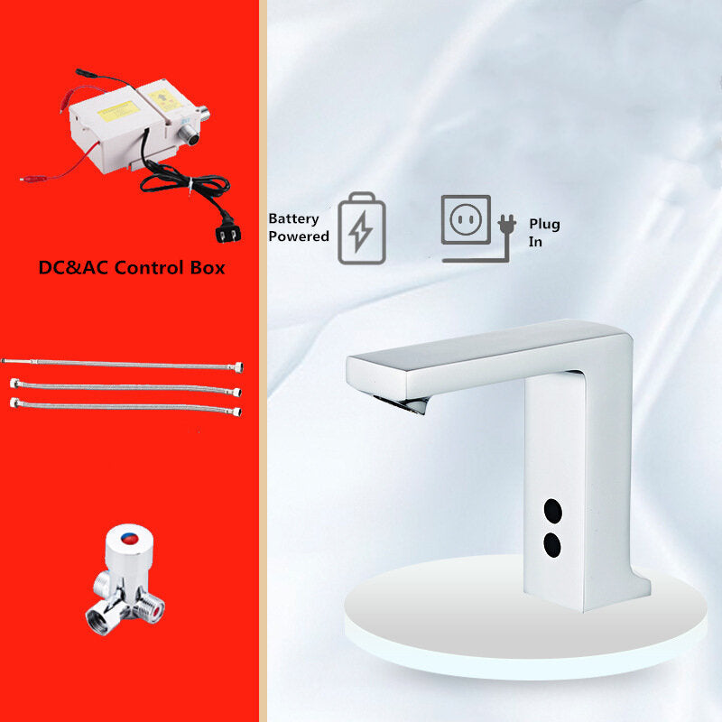 Induction Faucet Hot And Cold Automatic Sensor Touchless Sink Hand Contactless All Copper Kitchen Bathroom Auto Smart Water Saving