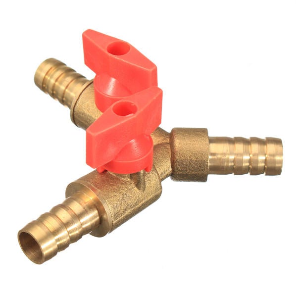 3/8 Inch Brass Y Shape 3 Way Shut off Ball Valve Fitting