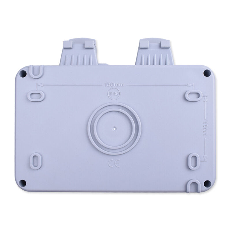 Weatherproof Waterproof Outdoor EU Wall Power Socket 16A Double EU Standard Electrical Outlet Grounded