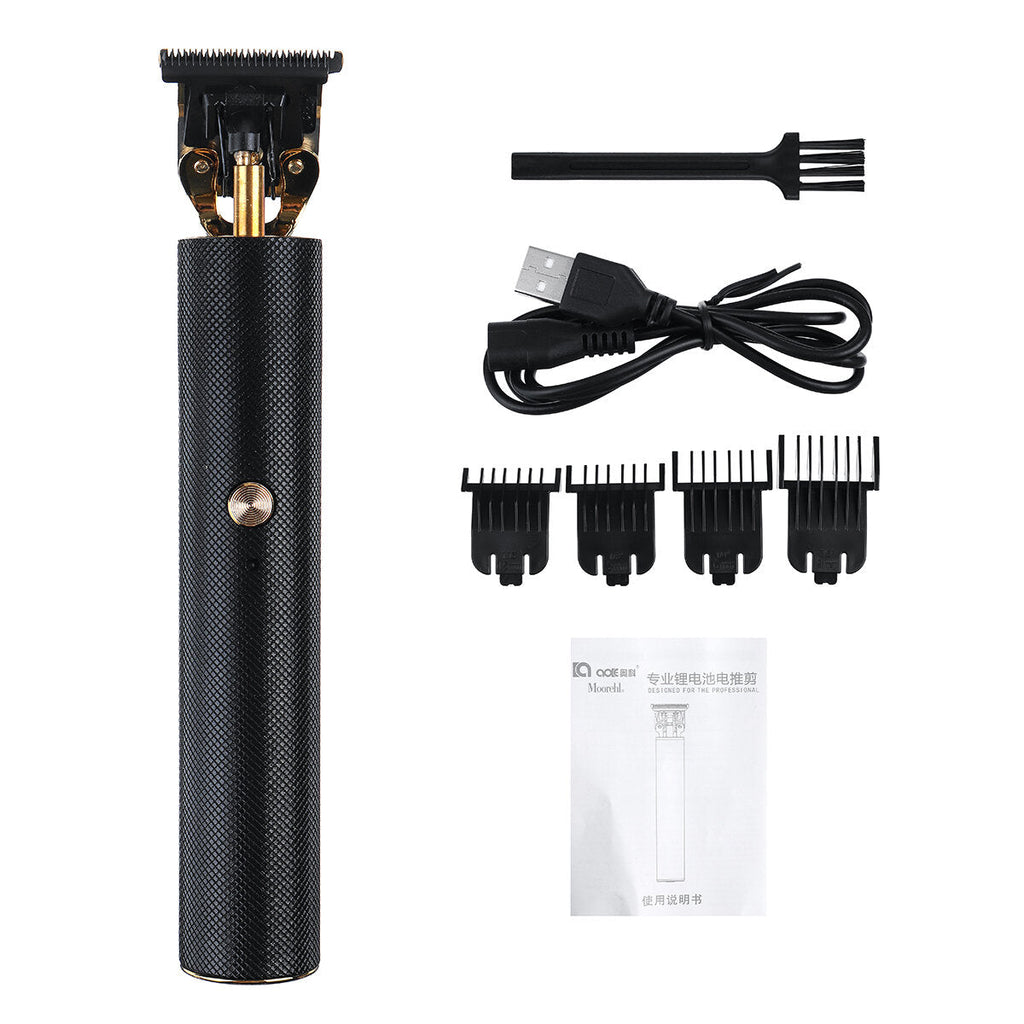 USB Rechargeable Electric Hair Clipper Trimmer Hair Cutting Carving Haircut Machine W/ 4pcs Limit Combs