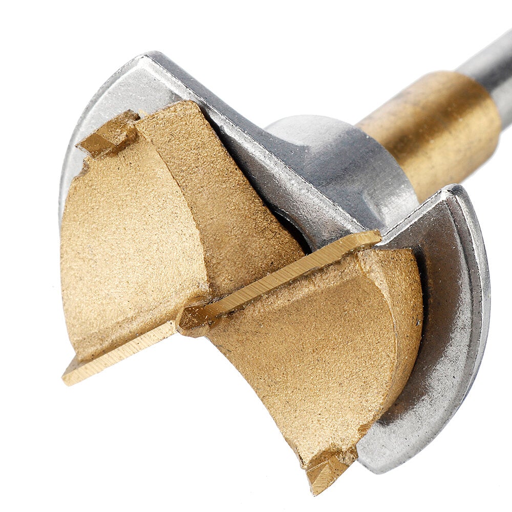5PCS 15/20/25/30/35mm Forstner Drill Bit Set Titanium Coating Wood Auger Cutter Positioning Hole Saw Cutter Hinge Hole Opener