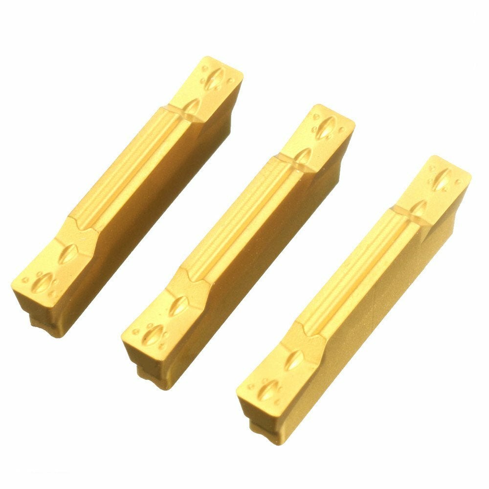 10pcs MGMN300-M Carbide Inserts 3mm Width for MGEHR/MGIVR Grooving Cut Off Tool Turning