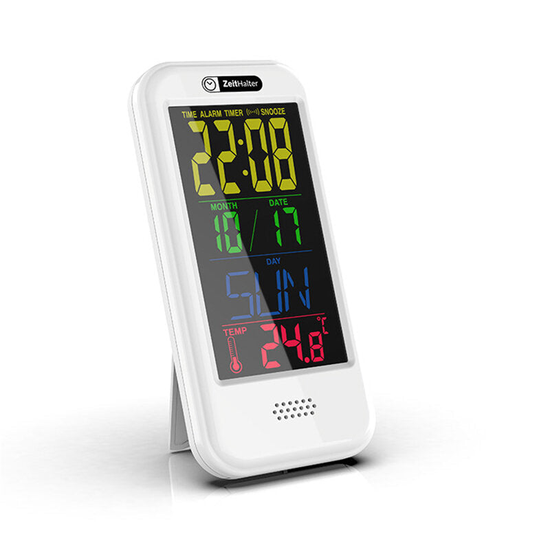 LCD Color Screen Digital Clock Electronic Alarm Clock with Countdown Temperature Clock
