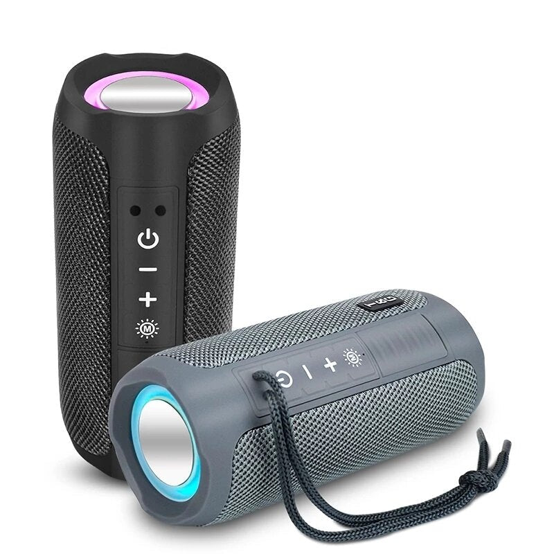Bluetooth Speaker Wireless Speakers LED Lights TF Card AUX Portable Outdoor Speaker with Mic