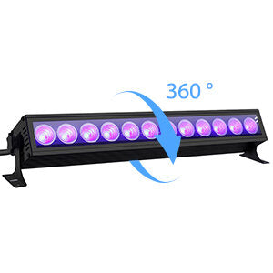 12LED 36W UV LED Light Bar 360 Adjustable Wall Lights Lamp for DJ Stage Party