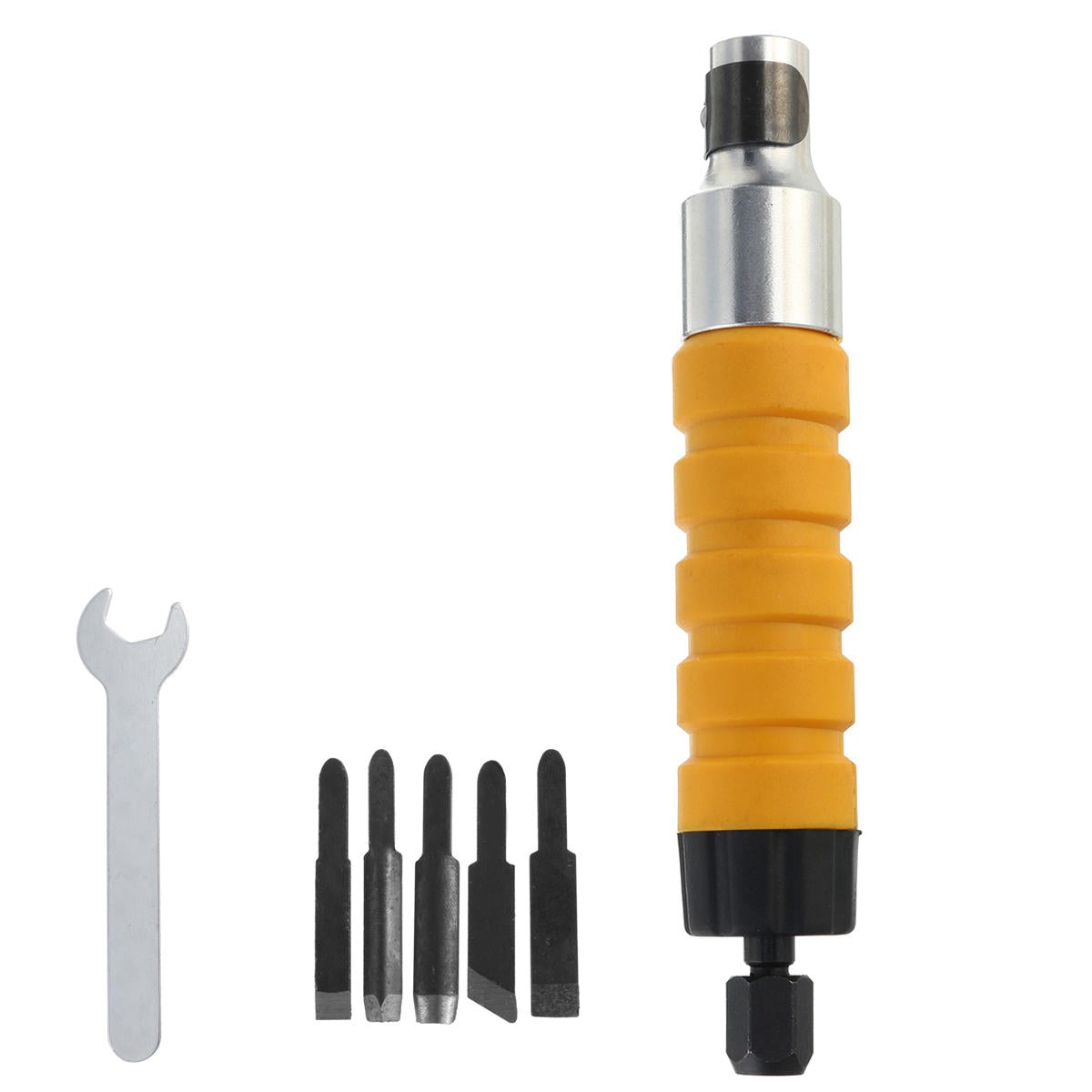 Electric wood working Carving Chisel Wood Carving Tool Set With 5 Cutter Head And Flexible Shaft For Electric Drill Electric Grinder