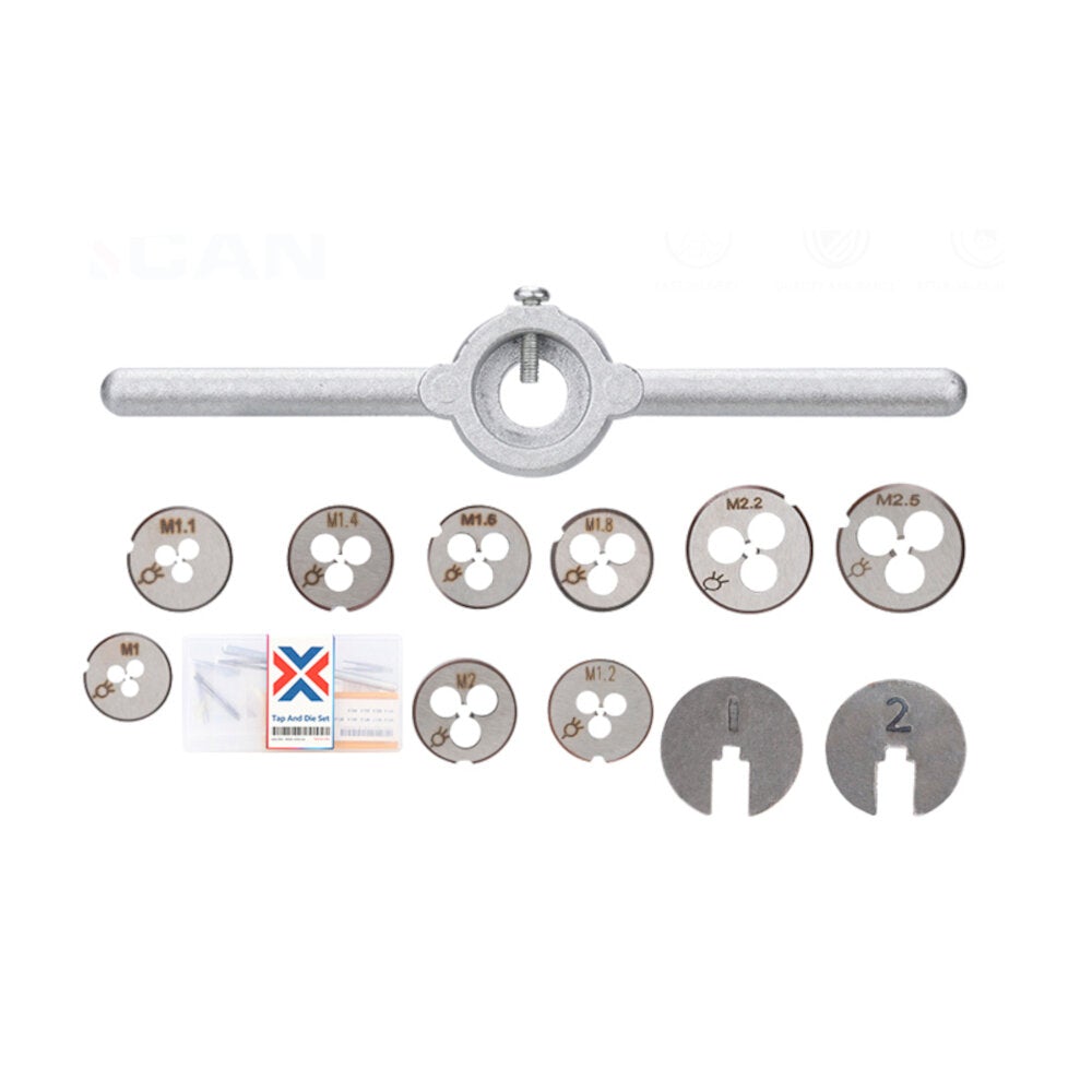 31pcs Multifunction Tap Die Set M1-M2.5 Metric Thread and Screw External Cutting Tapping Hand Tool Kit