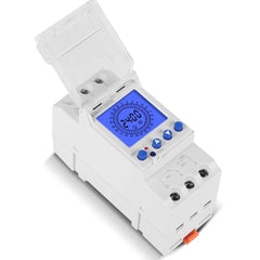 Digital LCD Display Electronic Time Clock Din Rail 24 Hours Programmable Intelligent Analog Timer Switch,85-265V 16A/30A