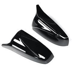Glossy Black M Style Rear View Mirror Cap Cover Replacement Pair