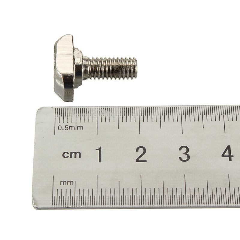 10Pcs M6 30 T-Bolt Carbon Steel European Standard Screws