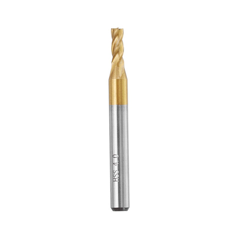 6pcs 2-6mm Titanium Coating HSS 4 Flute End Mill Cutter 6mm Shank CNC Drill Bit Set