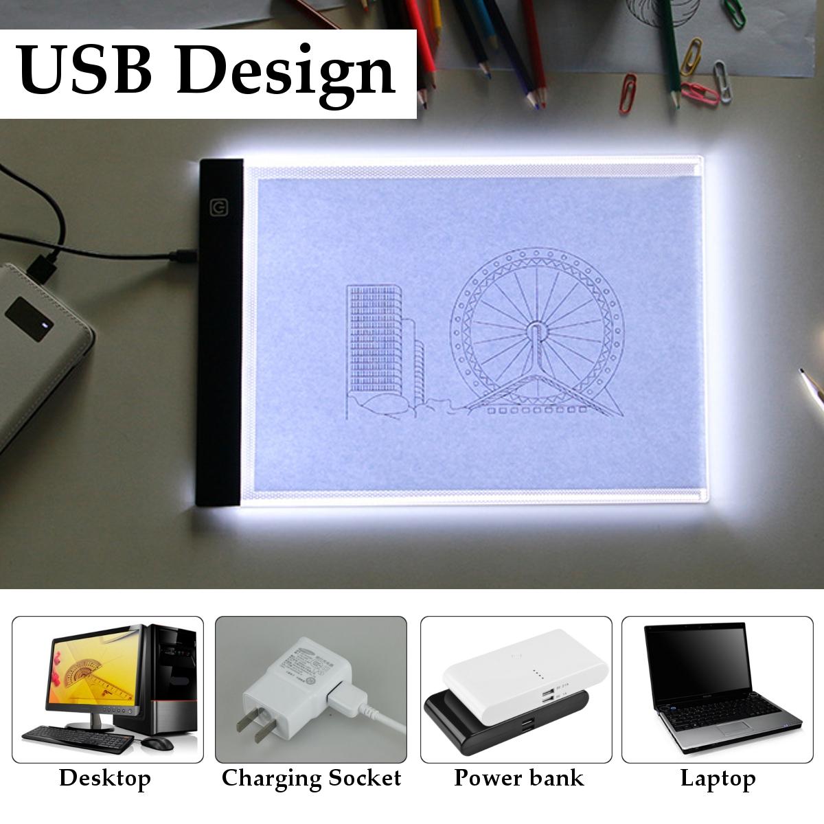 LED Art Craft Drawing Copy Tracing Tattoo LED Light Box Board Pad Thin with USB Cable Paintings Graphics Tablet