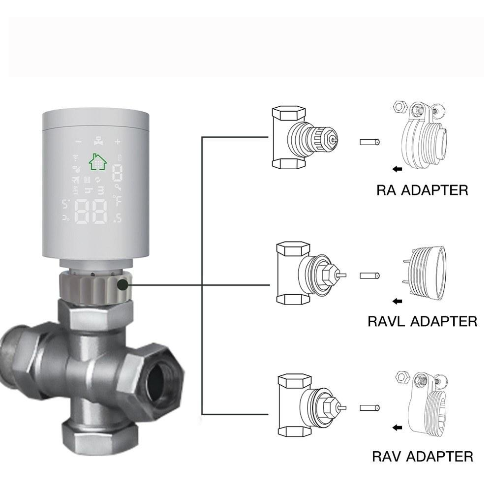 Intelligent Radiator Actuator Programmable Thermostatic Valve Temperature Controller Voice Control via Alexa