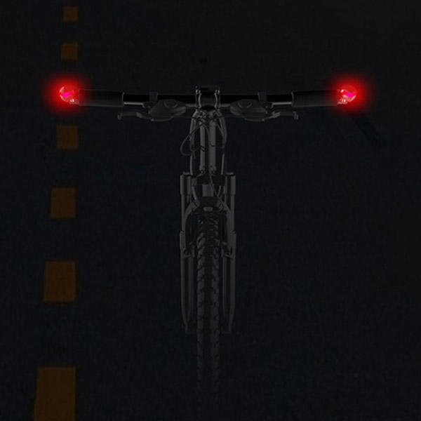 1 Pair Bicycle Handlebar Light Cycling Bike Light 3 Modes Red Warning Lamp Waterproof IPX6 Turn Signals