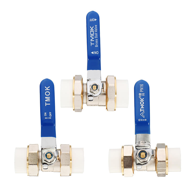 3/4" 1" 1-1/4" PPR Brass Ball Valve Heat Fusion Double Union Socket Plumbing Fitting