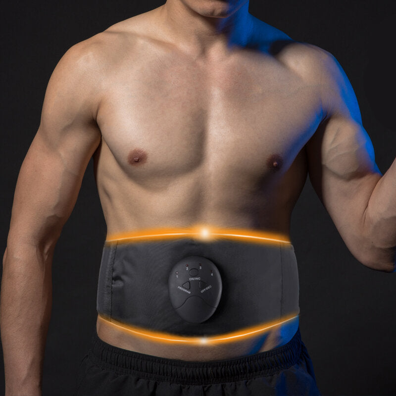 6-Modes Rechargeable EMS Abdominal Muscle Toner Waist Belt Fitness Abs Stimulator Electronic Body Shaping Belt