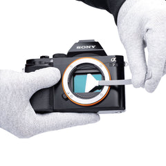 Camera Lens Cleaning Kit 12Pcs 24mm Cleaning Swab and 1Pcs 10ml Sensor Cleaner for Camera Mobile Phone Computer Microscope