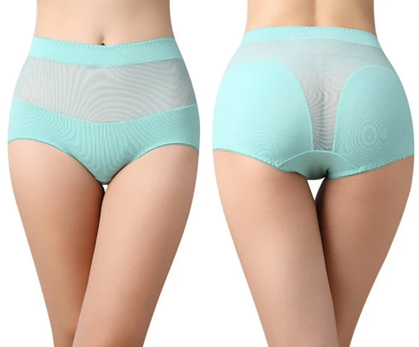 Translucent Mesh High Waist Breathable Panties