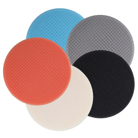 5PCS 6 Inch Polishing Pads Buffing Sponge Wheel Buffer Grid Pad Remove Scratches for Car Boat