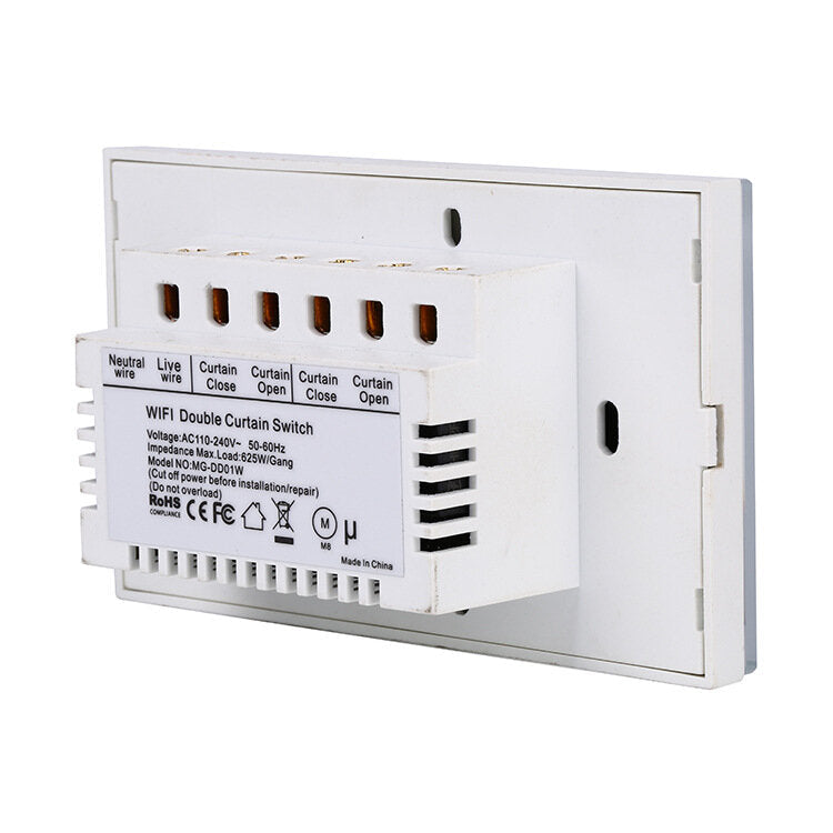 Wifi Switch Dual Track Control Switch Screen Window Curtain App Control Smart Switch 110-240V 2.4 GHz