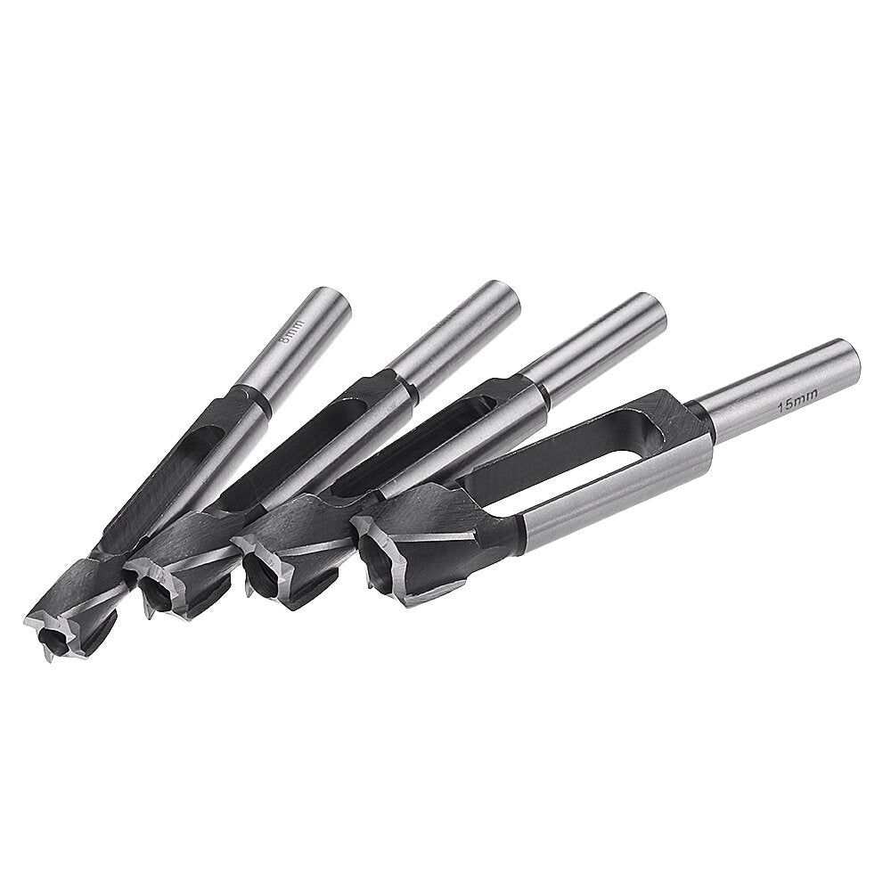 4pcs 8/10/12/15mm Tenon Dowel Plug Drill 13mm Shank Tenon Maker Tapered Cutter