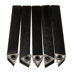 5pcs 1/4 Inch Shank Lathe Indexable Turning Tool with TCMT0902 Inserts