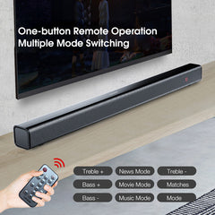 Bluetooth Speaker 30W Soundbar TV Bar 3D Stereo DSP 5.1 6D Sound Bass Subwoofer COX AUX Remote Control Soundbox