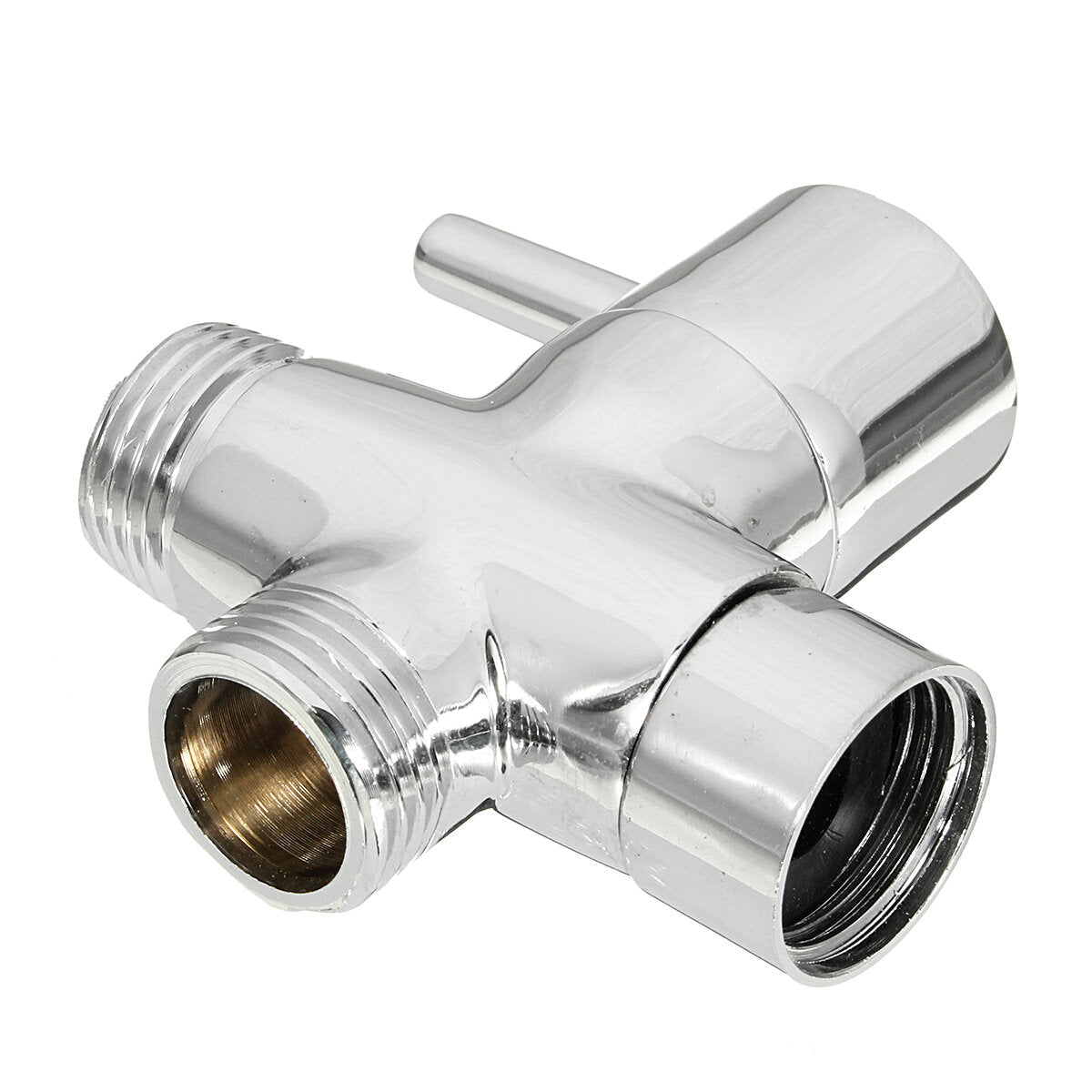 Brass 3 ways T-adapter Diverter Valve Water Pipe Switching Valve Faucet Accessory