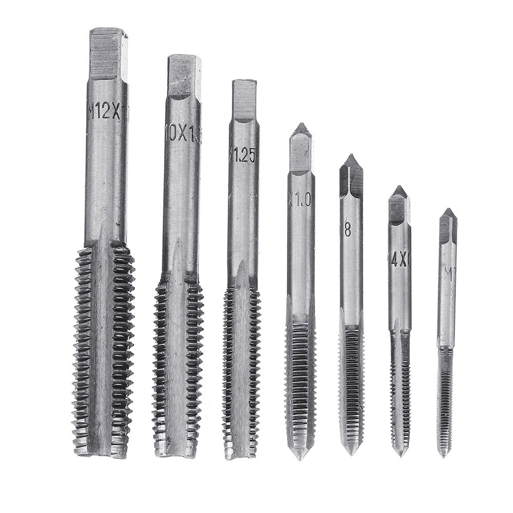 16Pcs/Set Screw Tap Drill Bit Set M3-M12 Metric Hand with 2.5-10.2mm Twist