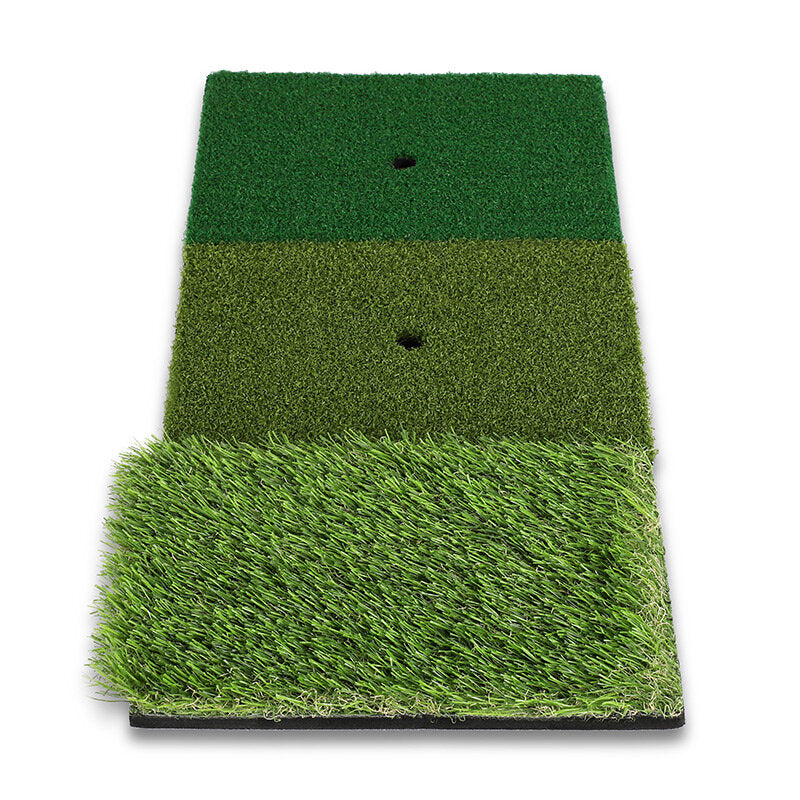 30*60CM Golf Practice Mat 3 In 1 Golf Hitting Practice Faux Turf Indoor Outdoor Portable Golf Training Equipment
