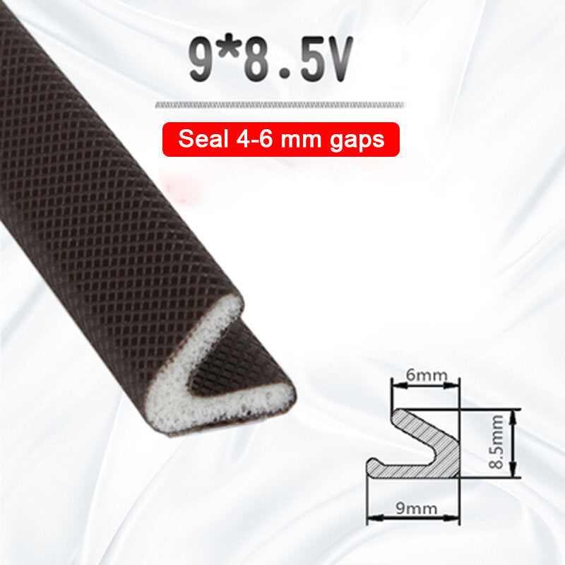 5m Self Adhesive Soundproof Foam Door Window Seal Acoustic V Type Sealing Strip Weather Stripping Gap Filler