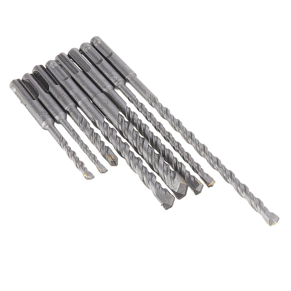 8pcs 5-12mm SDS Plus Shank Electric Hammer Drill Bit 5/6/8/10/12mm Carbide Tip Masonry Concrete