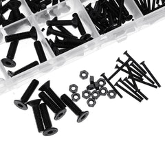 1060Pcs M2 M3 M4 M5 Socket Cap Flat Button Head Bolt Screws Hex Nut Washer Set