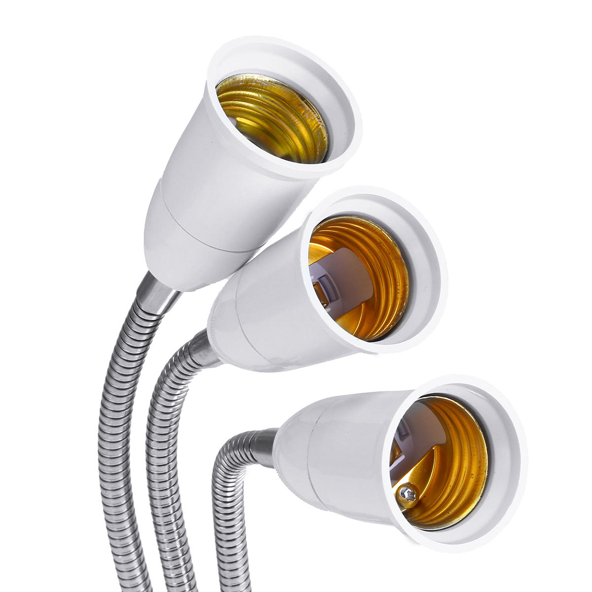 Three Heads Bulb Adapter Lampholder Socket Clip With Switch for Grow Plant Light Bulb