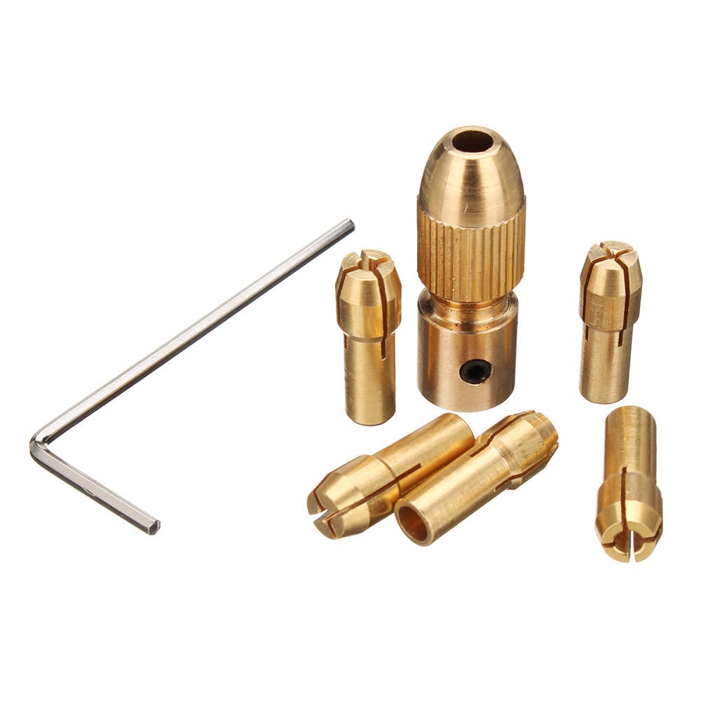 8pcs 0.5-3mm Small Electric Drill Bit Collet Twist Drill Chuck Tool for 3.17/5.05mm Shank