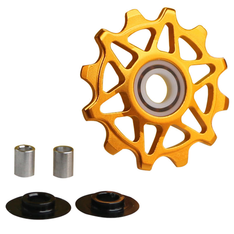 Bicycle Bike Rear Derailleur Ceramic Guide Pulley 12T Positive and Negative Tooth Guide Wheel Cycling Bike Ceramics Bearing Guide Pulley