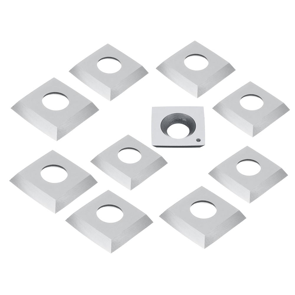 10pc Square Carbide Insert 4-Edge 15x15x5mm For Lathe Wood Turning Blades Tool W/Box