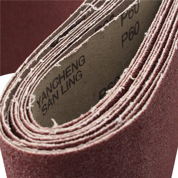10pcs 15x122cm 60 Grit Alumina Abrasive Sanding Belts Oxide Abrasive Strips