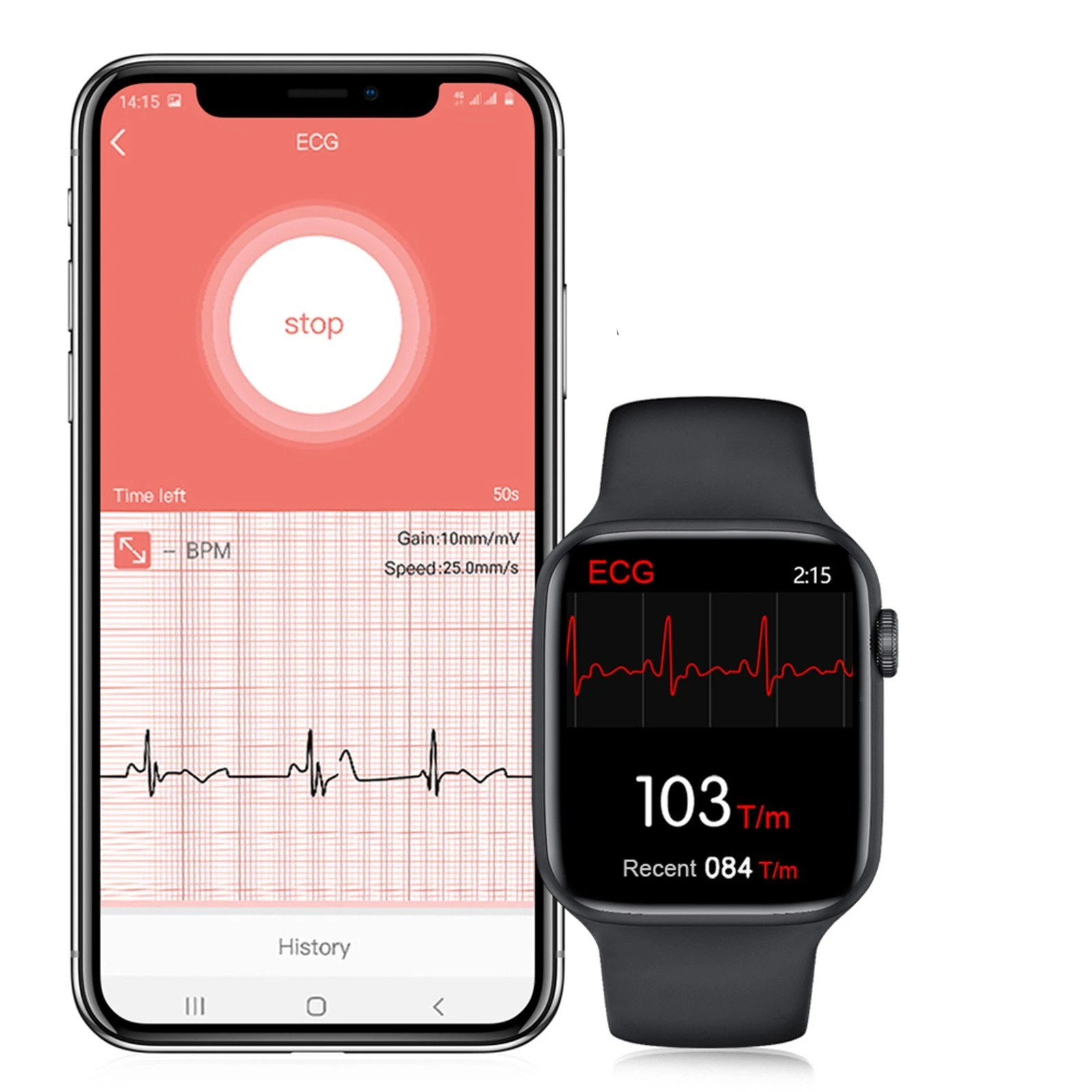 1.75 Inch IPS Screen Intelligent Sport Watch Temperature Heart Rate Blood Pressure/Oxygen Monitor