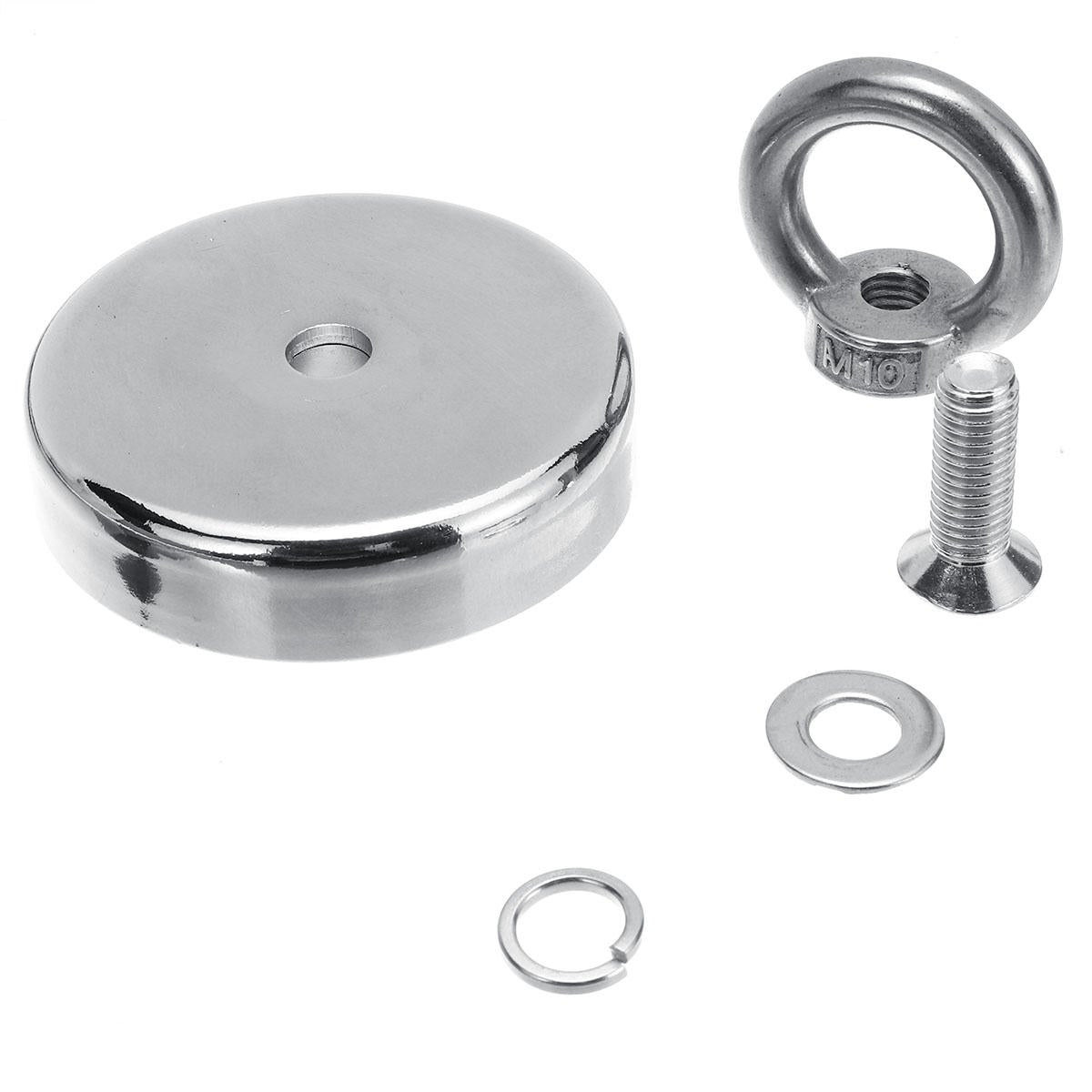300KG D75mm Neodymium Recovery Magnet Fishing Treasure Metal Detector with 20 Metre Rope